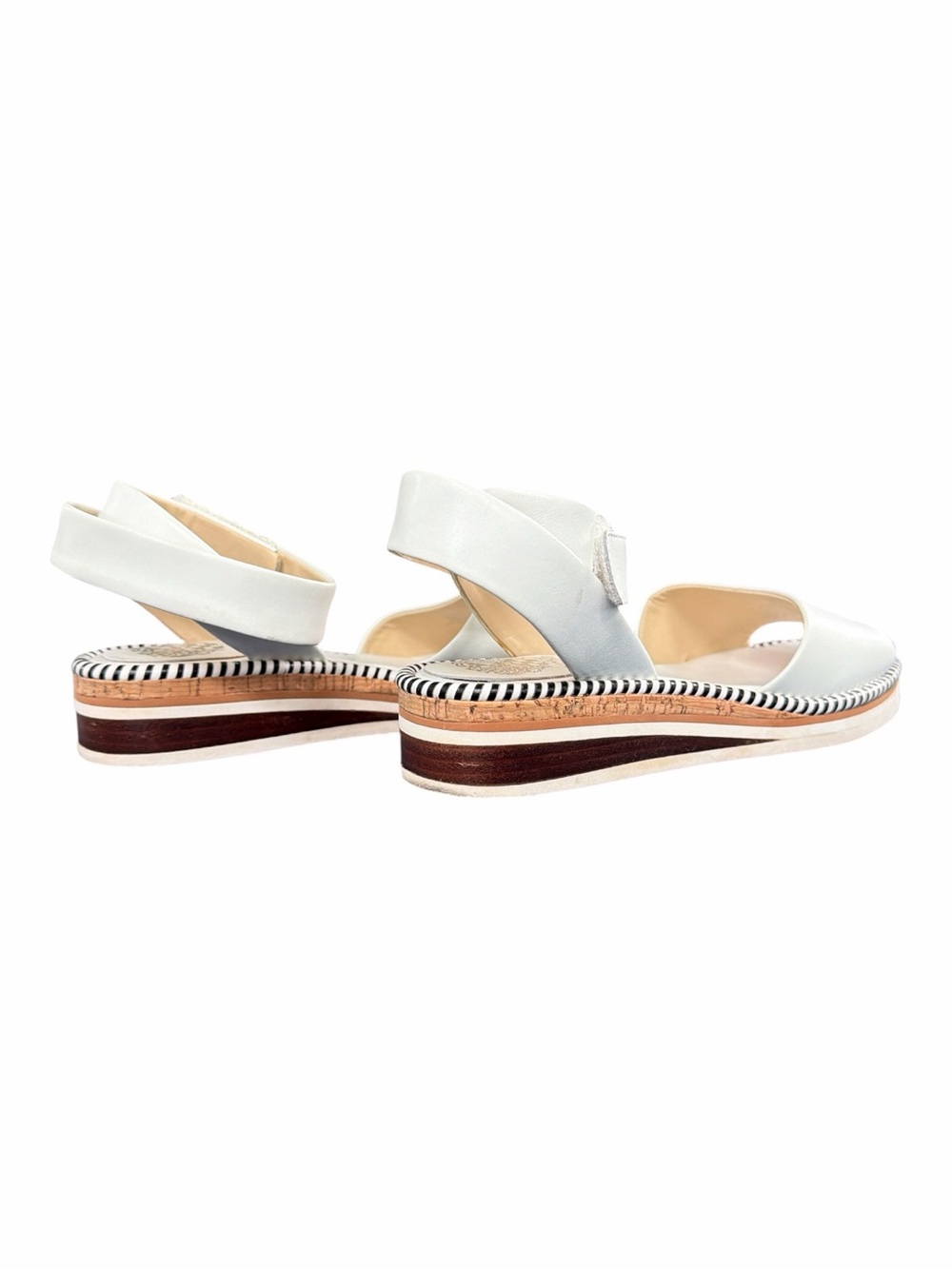 Vince Camuto |White Leather Platform Sandals |Size 7M |Resort Summer - Picture 6 of 11